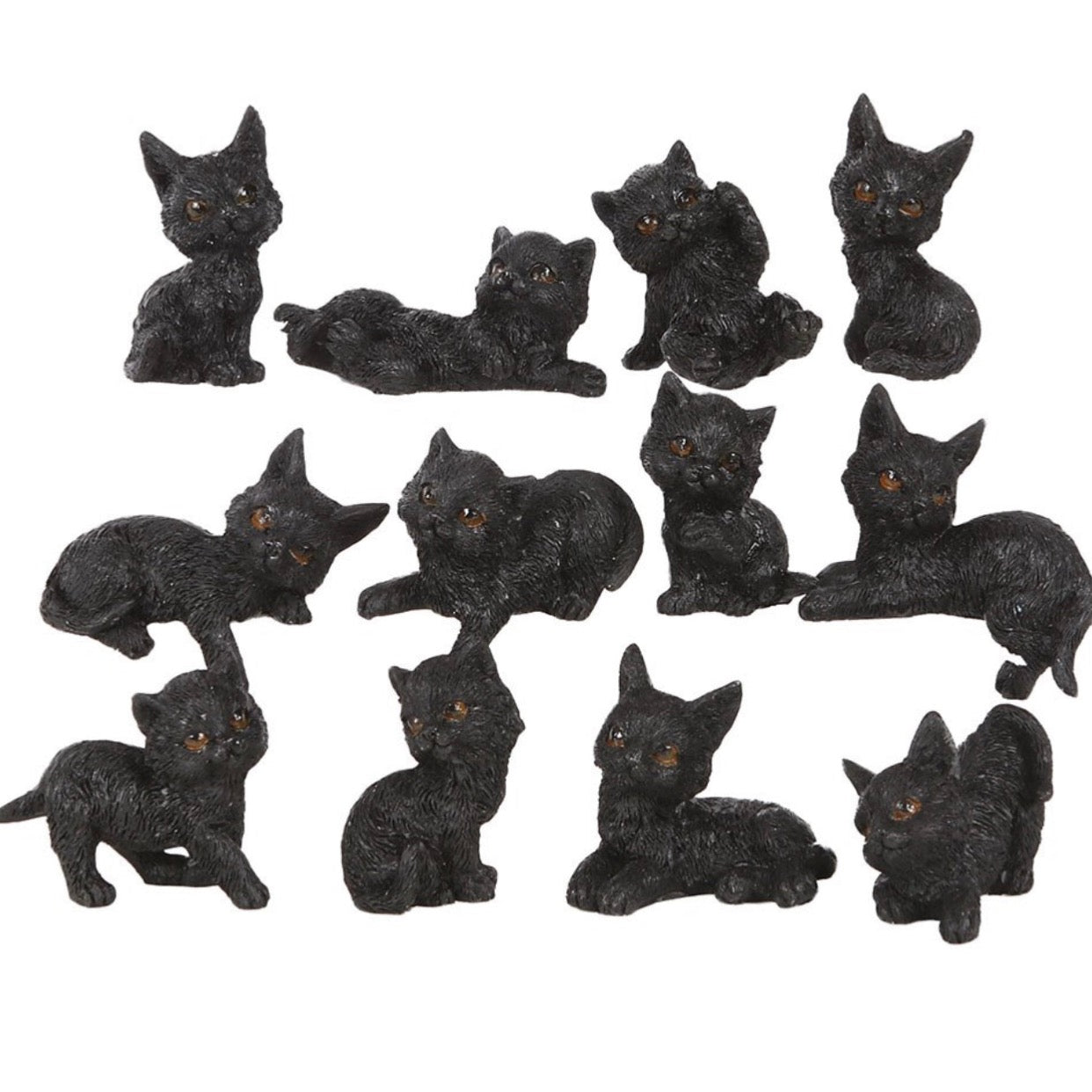 Something Different Posed Black Cat Ornaments