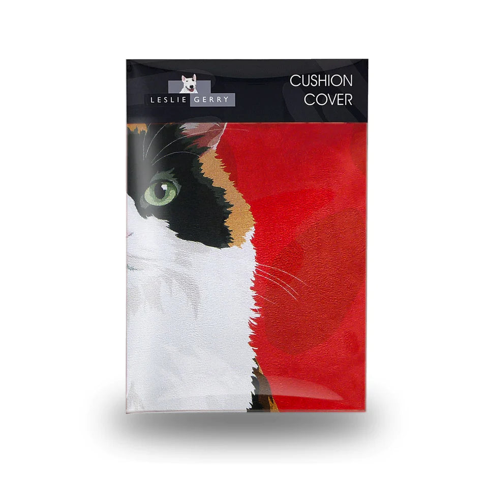 Leslie Gerry Calico Cat Cushion Cover