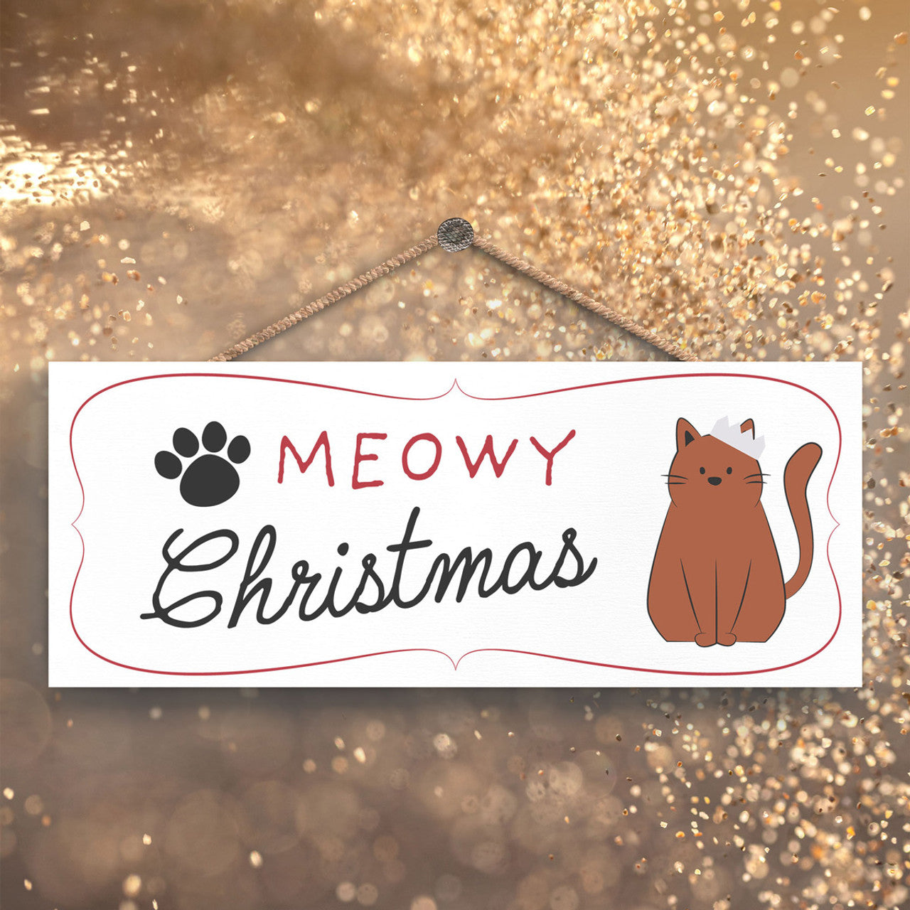 Vivid Squid Santapaws: Meowy Christmas Sign