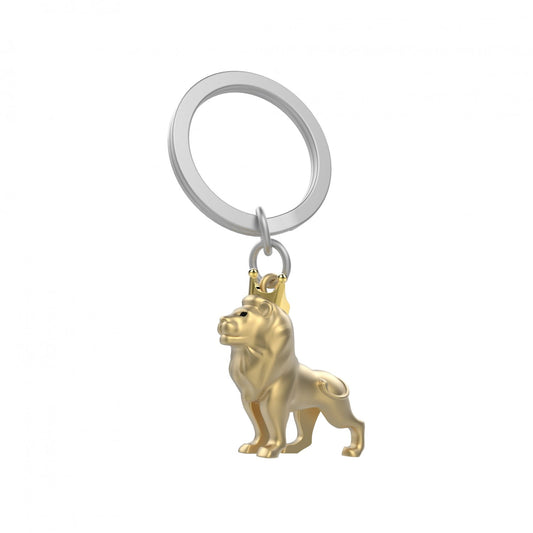 Metalmorphose Matt Gold Lion Keyring