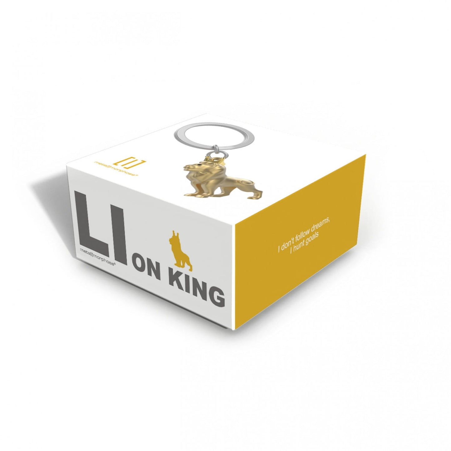 Metalmorphose Matt Gold Lion Keyring