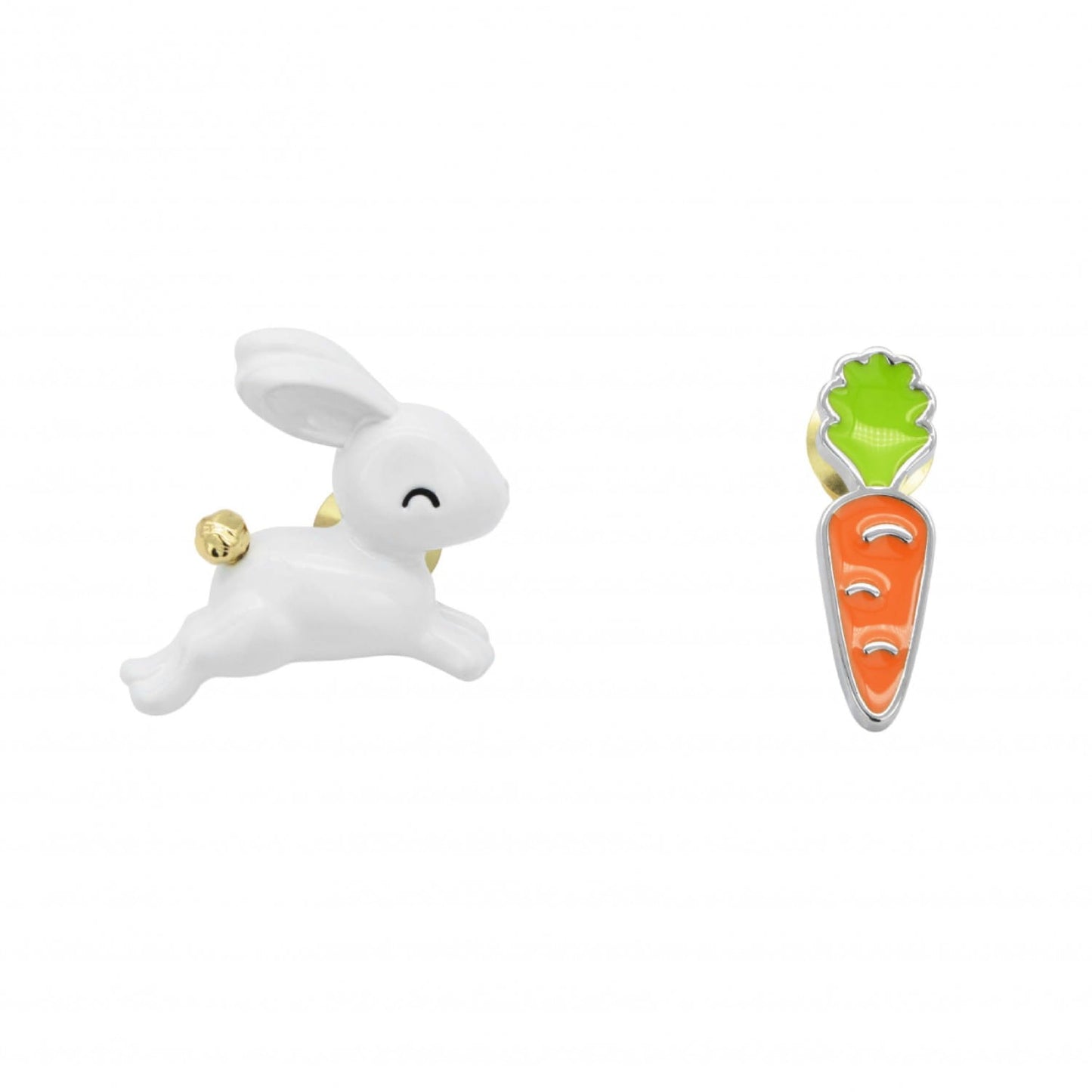 Metalmorphose Bunny & Carrot Fashion Pin