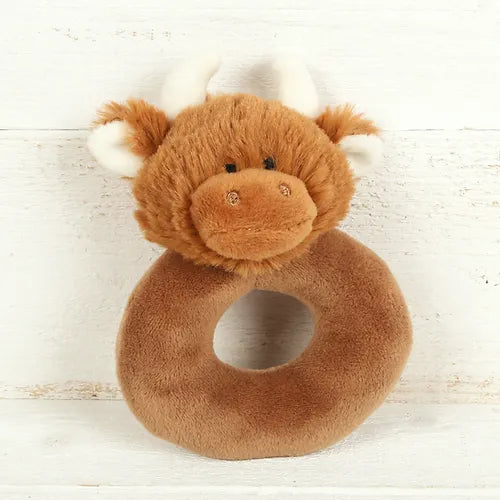 Jomanda Brown Highland Coo Rattle