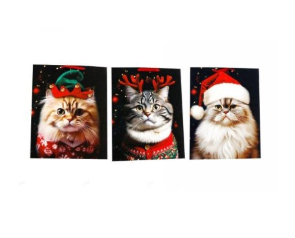 Merry Catmas Gift Bag, 33cm