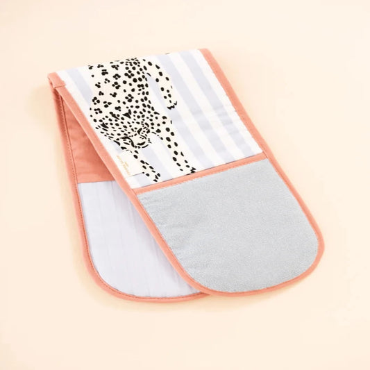 Yvonne Ellen Double Oven Glove - Cheetah