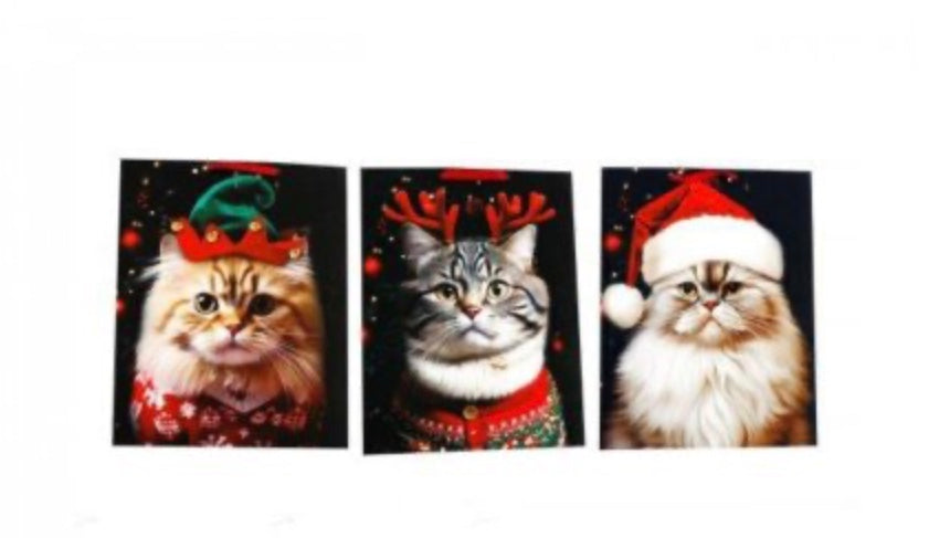 Christmas Gift Bags Cat Design , 23cm