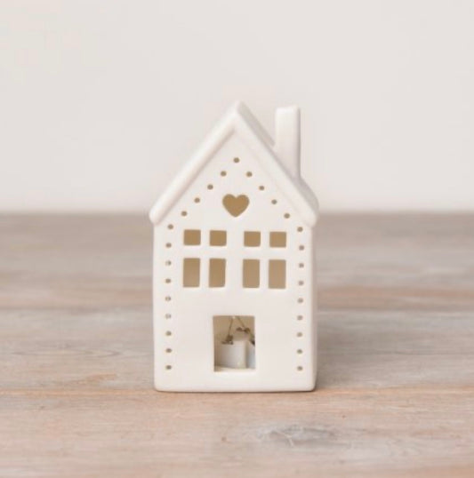 Light Up Heart Detail House - 11cm