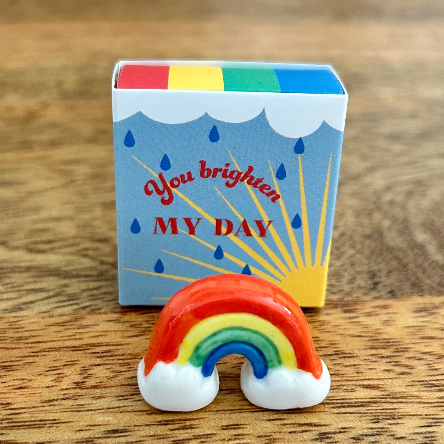 Lisa Angel Tiny Matchbox Rainbow Ceramic Token