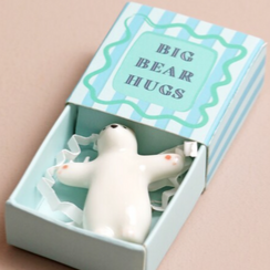 Lisa Angel Tiny Matchbox Ceramic Bear Token