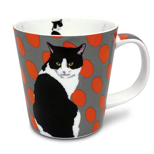 Leslie Gerry Black & White Cat Mug