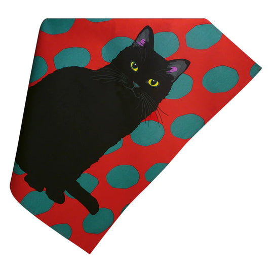 Leslie Gerry Black Cat Tea Towel