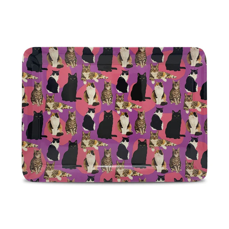 Leslie Gerry Cats Tray