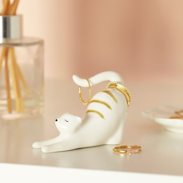 Lisa Angel Stretching Cat Ring Holder