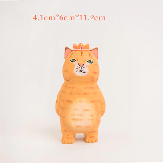 Gohobi Handmade Wooden Large Cat Ornament