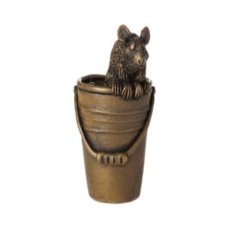 Oriele Bronze Mouse on a Bucket