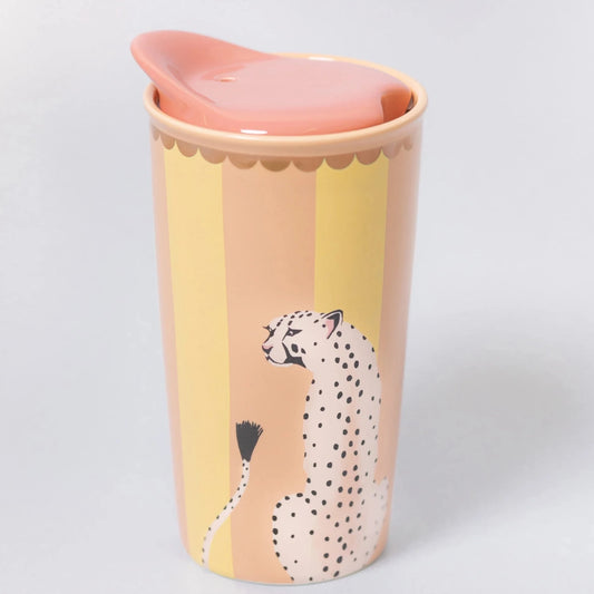 Yvonne Ellen Travel Mug - Cheetah