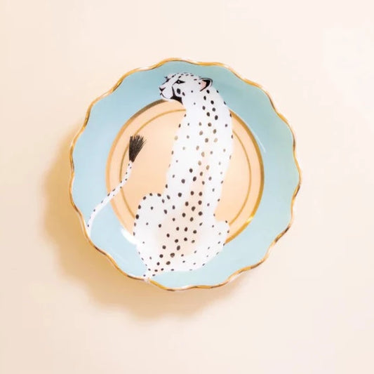 Yvonne Ellen Fluted Trinket Dish - Cheetah