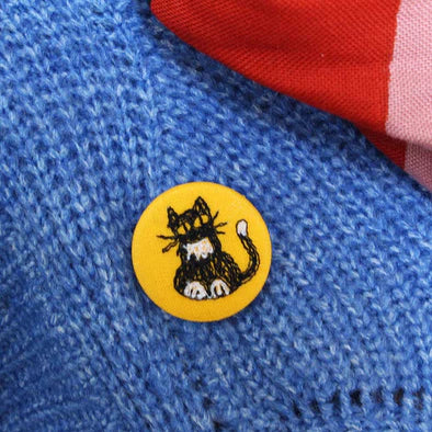 Poppy Treffry Pretty Badge - Cat