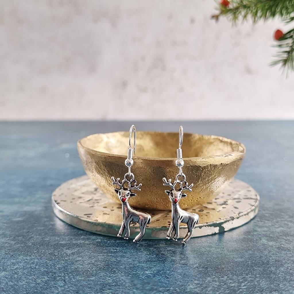 Zamsoe Christmas Reindeer Earring Bauble